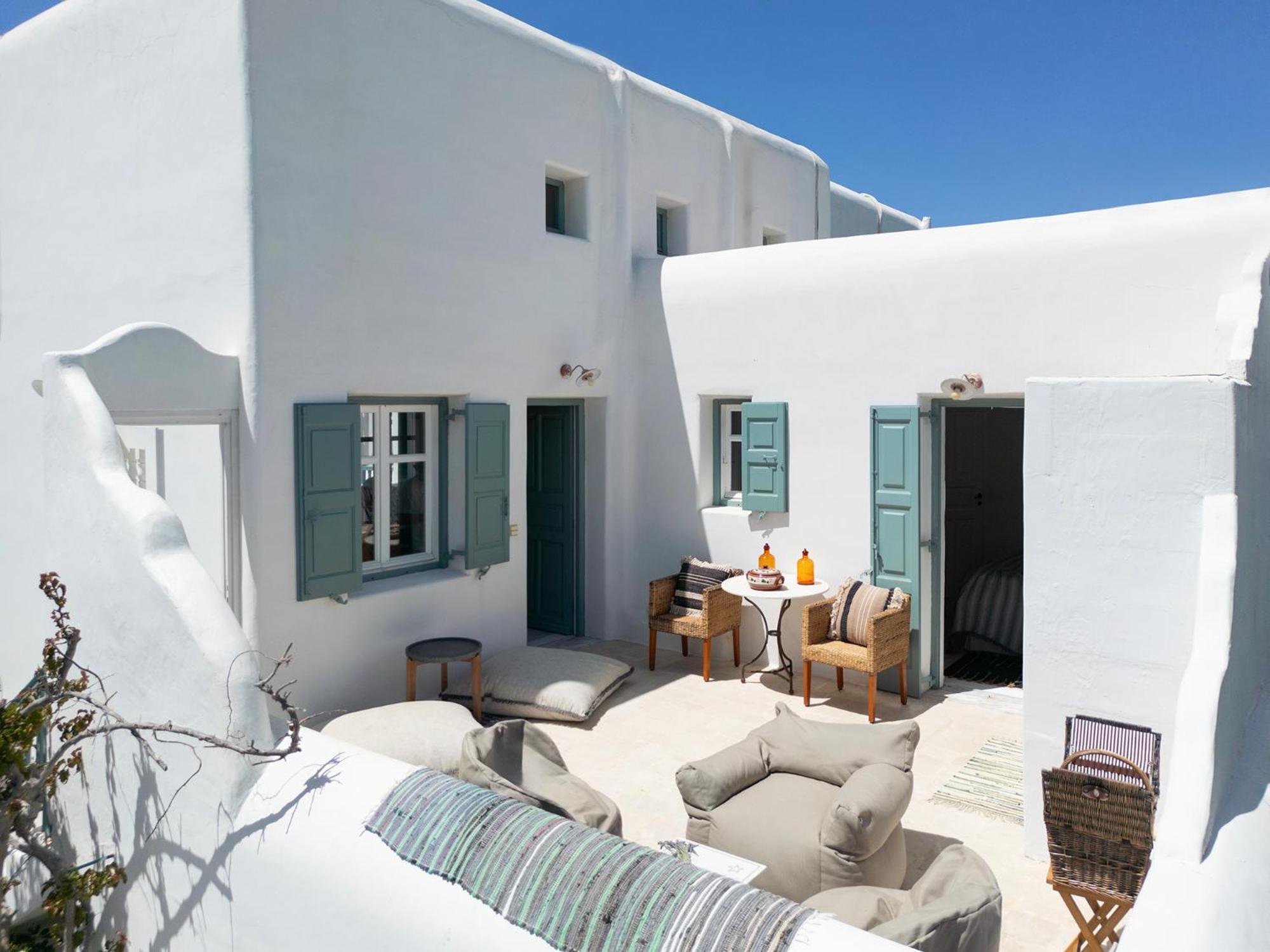 Mykonian Style W Shared Pool Houses & Nighttime Security Guard Орнос Экстерьер фото