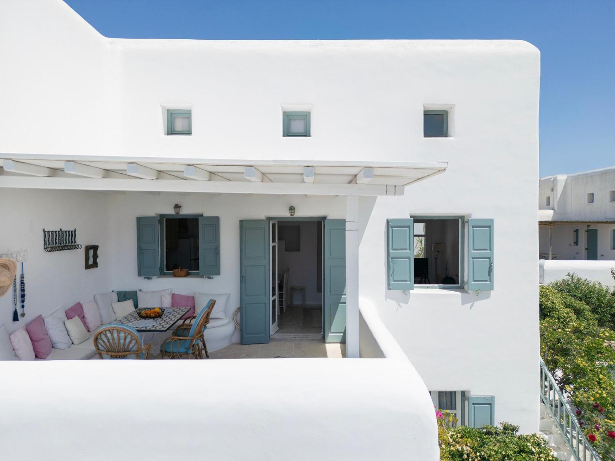 Mykonian Style W Shared Pool Houses & Nighttime Security Guard Орнос Экстерьер фото