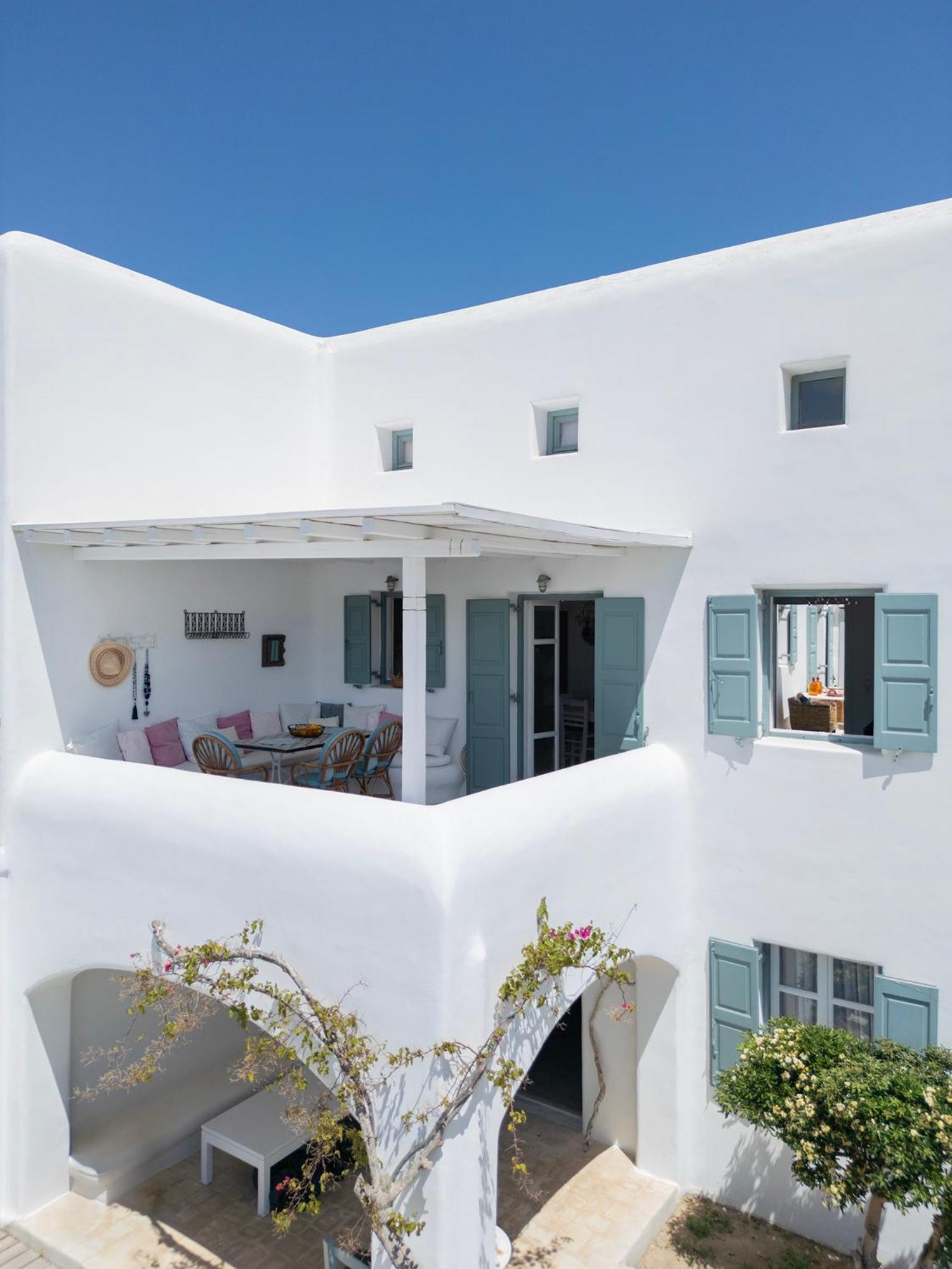 Mykonian Style W Shared Pool Houses & Nighttime Security Guard Орнос Экстерьер фото
