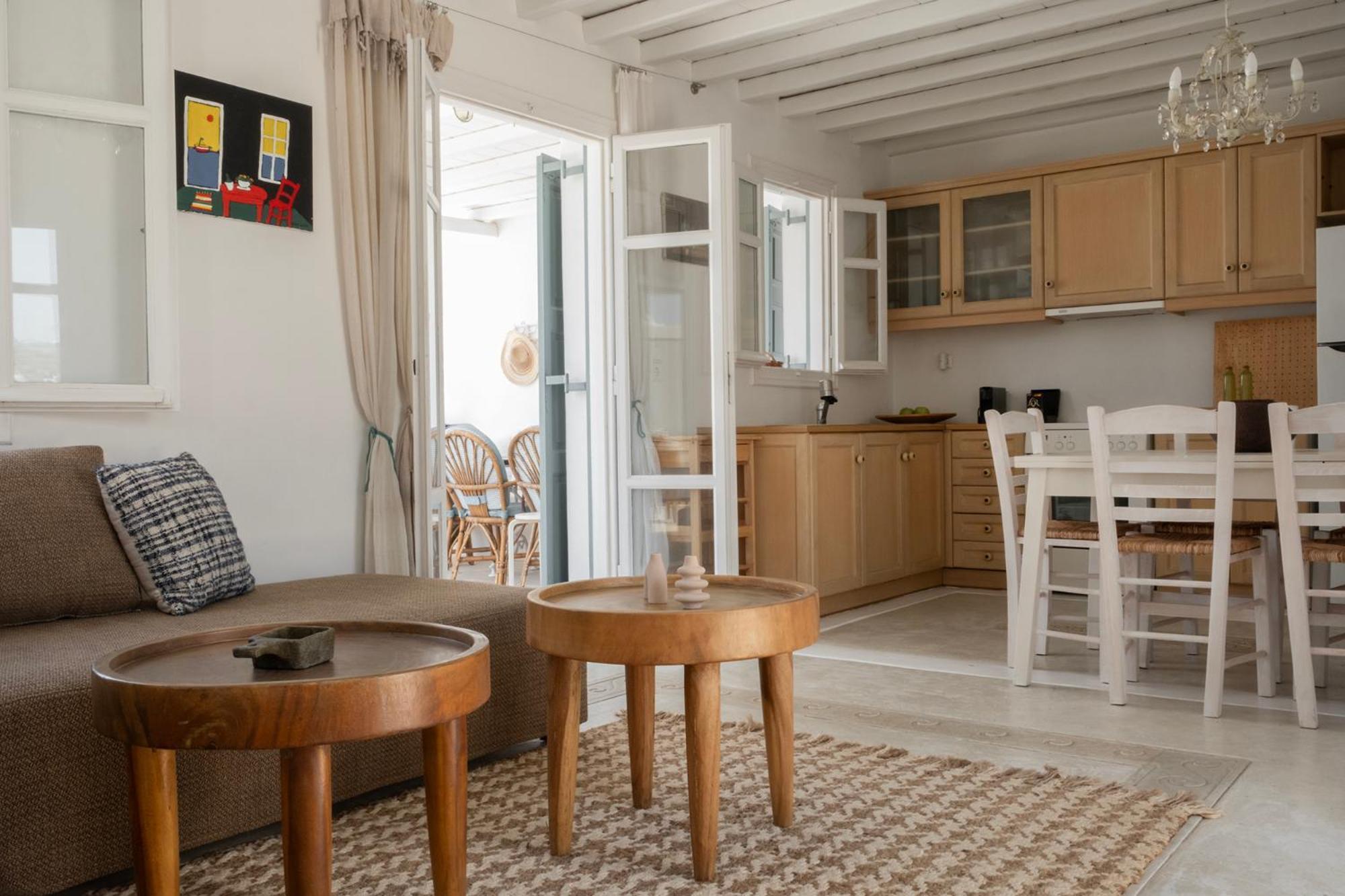 Mykonian Style W Shared Pool Houses & Nighttime Security Guard Орнос Экстерьер фото