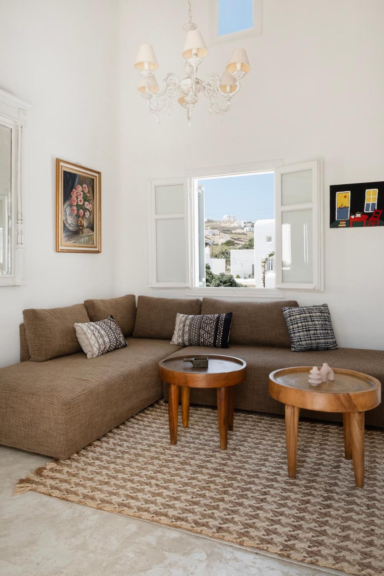Mykonian Style W Shared Pool Houses & Nighttime Security Guard Орнос Экстерьер фото